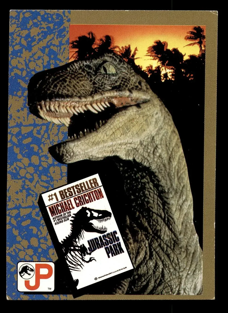 1993 Topps Jurassic Park #71 The Novel By Michael Crichton